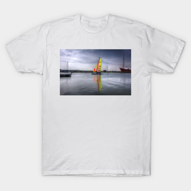 Tollesbury Sailing Boat T-Shirt by Nigdaw